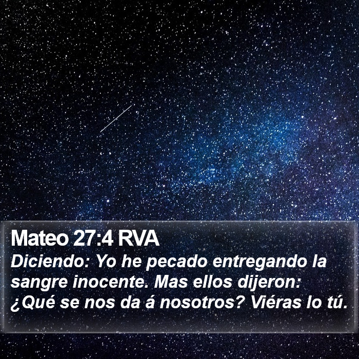 Mateo 27:4 RVA Bible Study