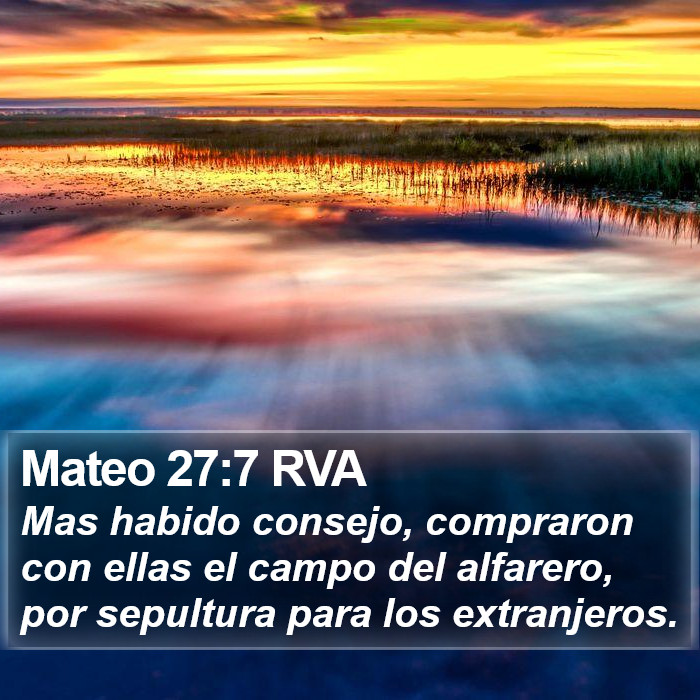 Mateo 27:7 RVA Bible Study