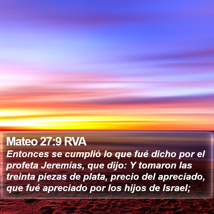 Mateo 27:9 RVA Bible Study