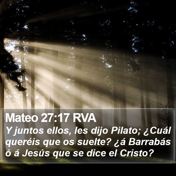 Mateo 27:17 RVA Bible Study