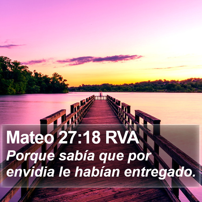 Mateo 27:18 RVA Bible Study