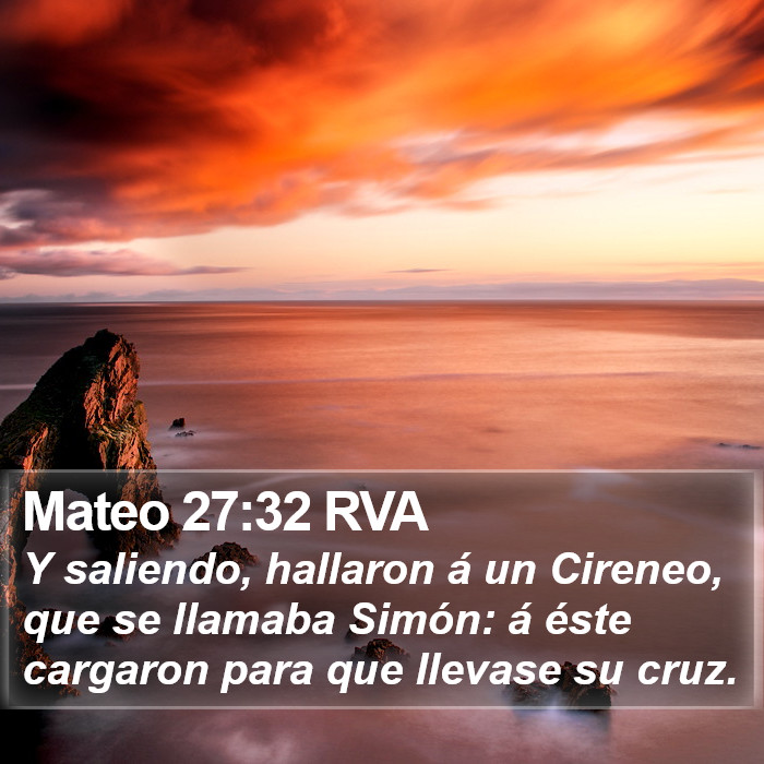 Mateo 27:32 RVA Bible Study