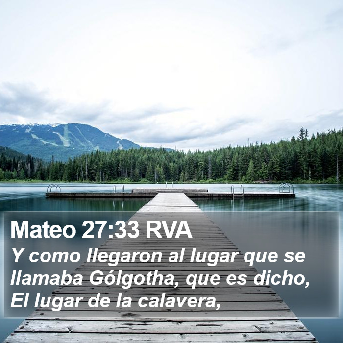 Mateo 27:33 RVA Bible Study