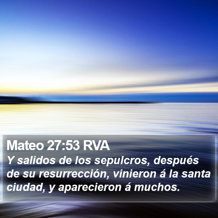 Mateo 27:53 RVA Bible Study