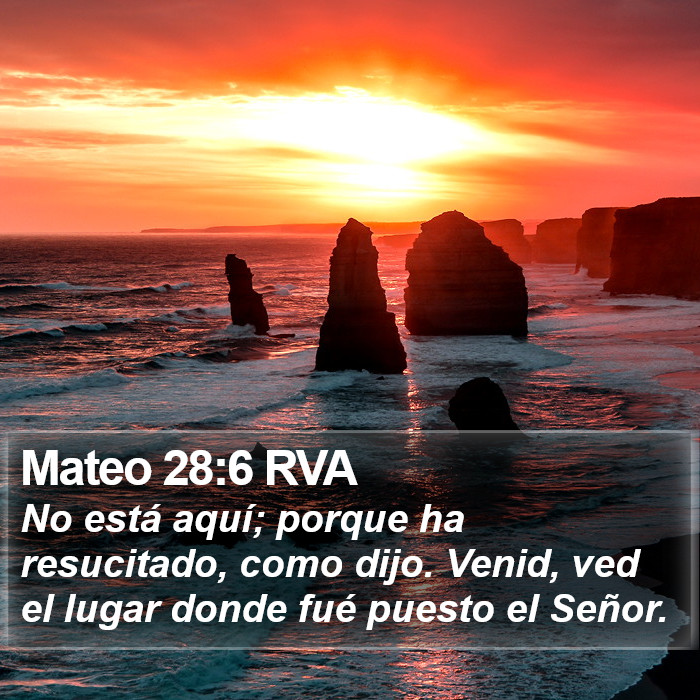 Mateo 28:6 RVA Bible Study