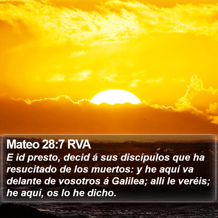 Mateo 28:7 RVA Bible Study