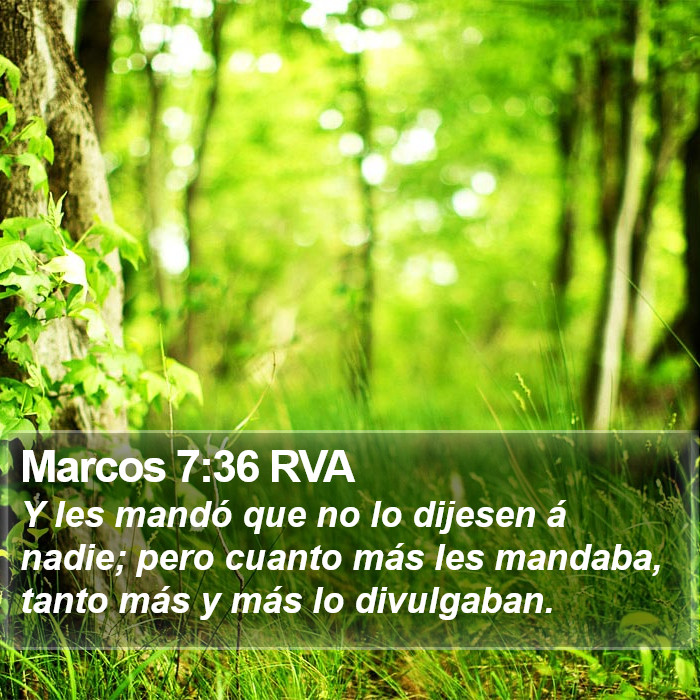 Marcos 7:36 RVA Bible Study