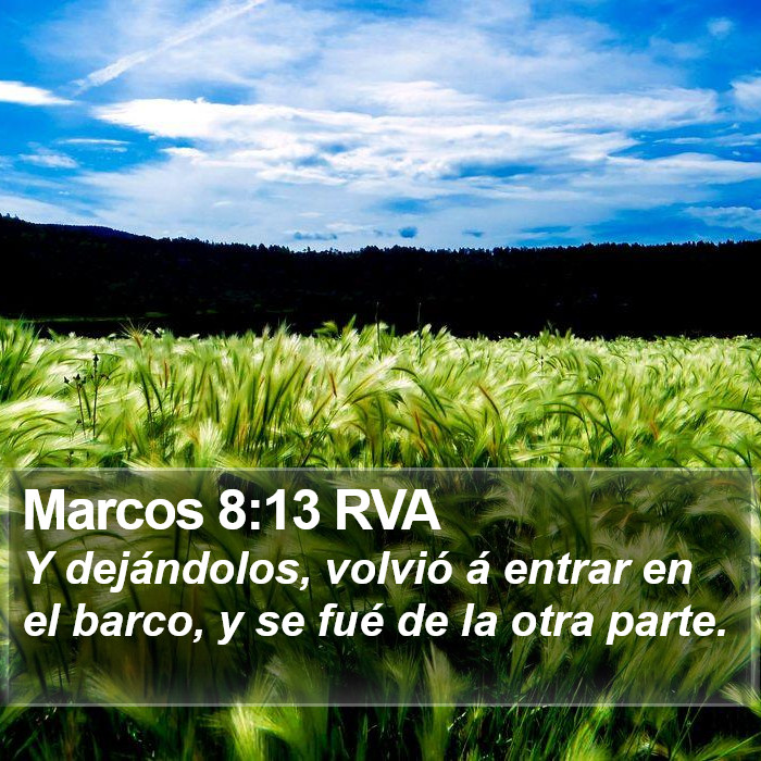 Marcos 8:13 RVA Bible Study