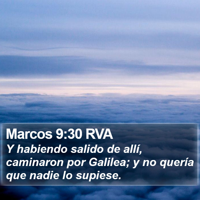 Marcos 9:30 RVA Bible Study