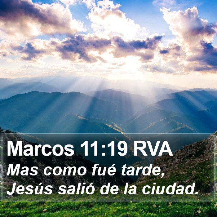 Marcos 11:19 RVA Bible Study