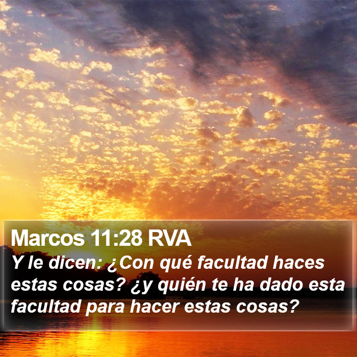 Marcos 11:28 RVA Bible Study