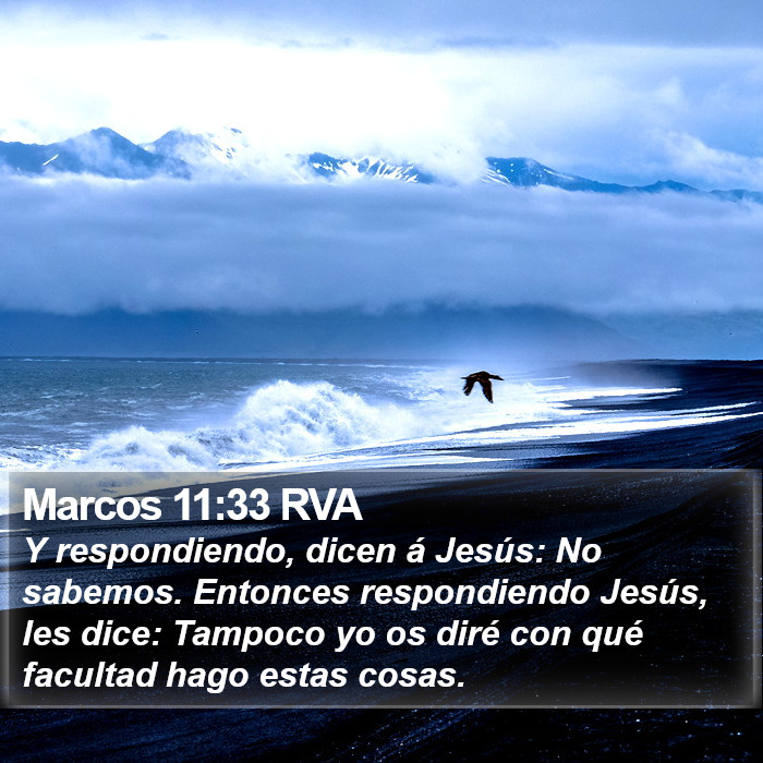 Marcos 11:33 RVA Bible Study