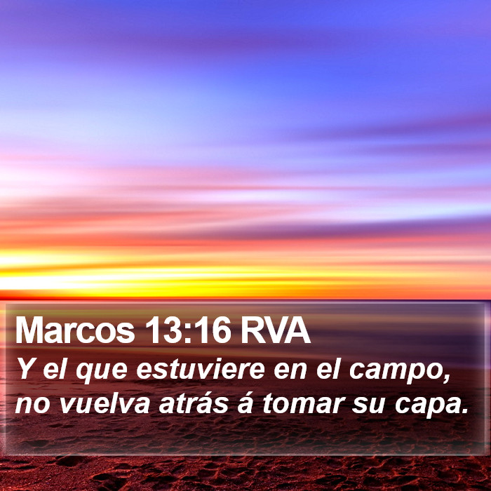 Marcos 13:16 RVA Bible Study