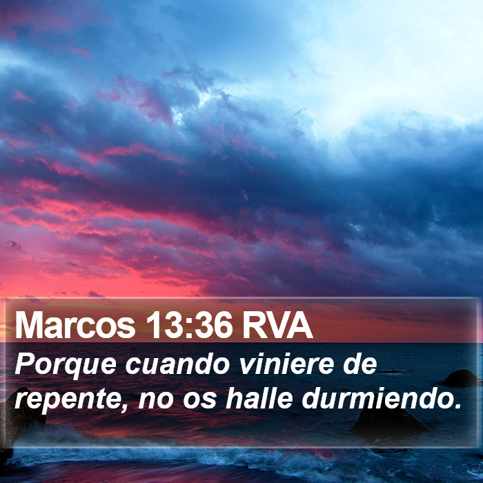 Marcos 13:36 RVA Bible Study