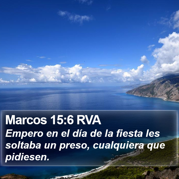 Marcos 15:6 RVA Bible Study