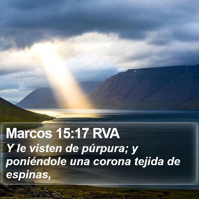 Marcos 15:17 RVA Bible Study