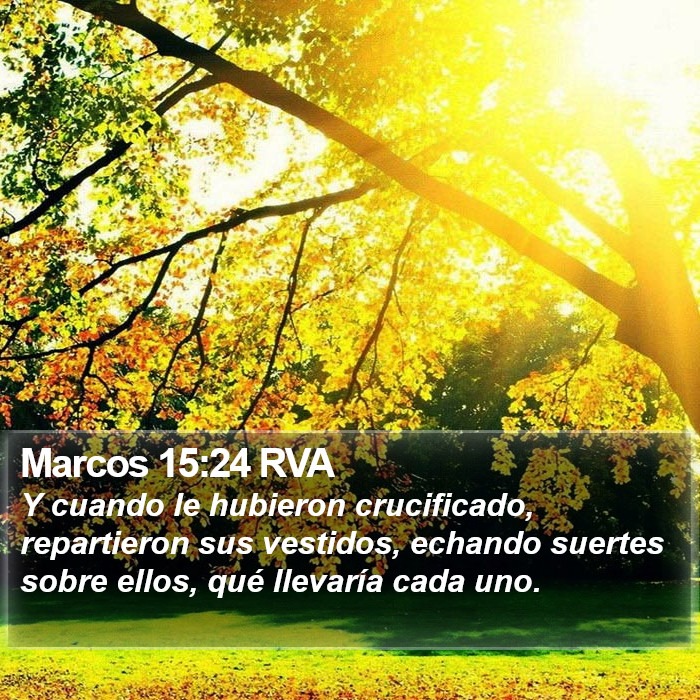 Marcos 15:24 RVA Bible Study