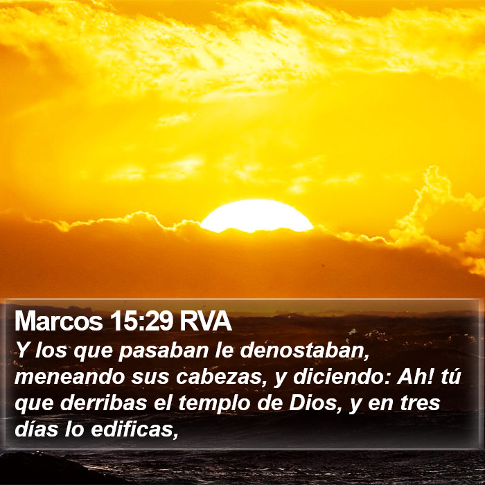 Marcos 15:29 RVA Bible Study