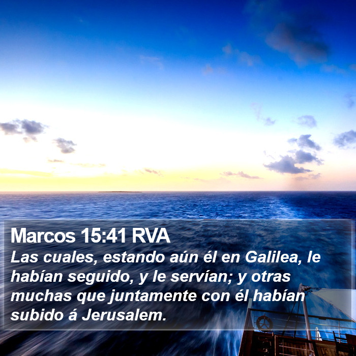 Marcos 15:41 RVA Bible Study