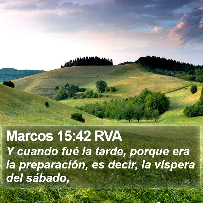 Marcos 15:42 RVA Bible Study