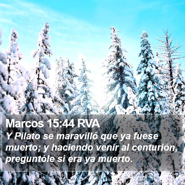 Marcos 15:44 RVA Bible Study