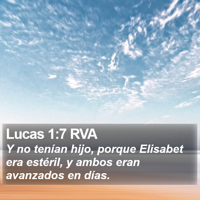 Lucas 1:7 RVA Bible Study