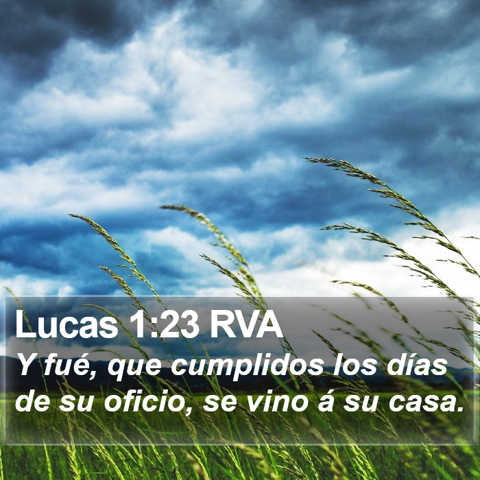 Lucas 1:23 RVA Bible Study