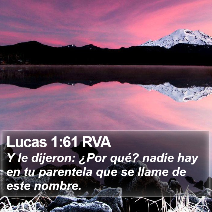 Lucas 1:61 RVA Bible Study