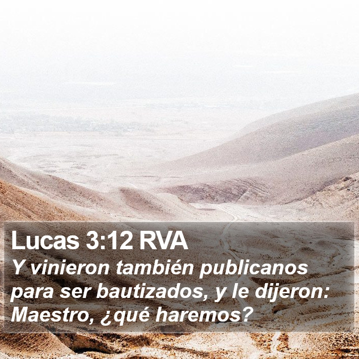 Lucas 3:12 RVA Bible Study