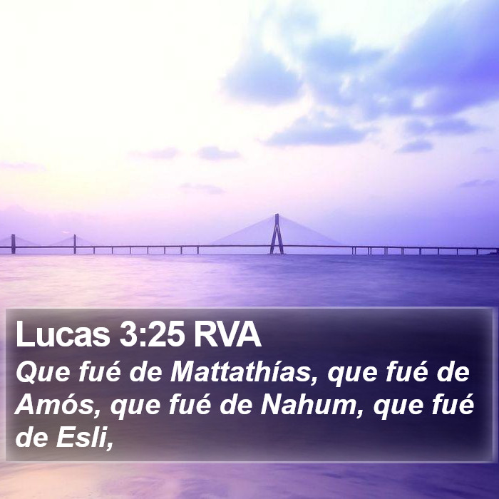 Lucas 3:25 RVA Bible Study