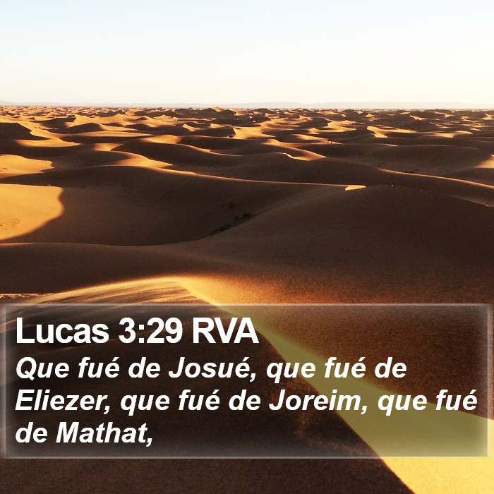 Lucas 3:29 RVA Bible Study