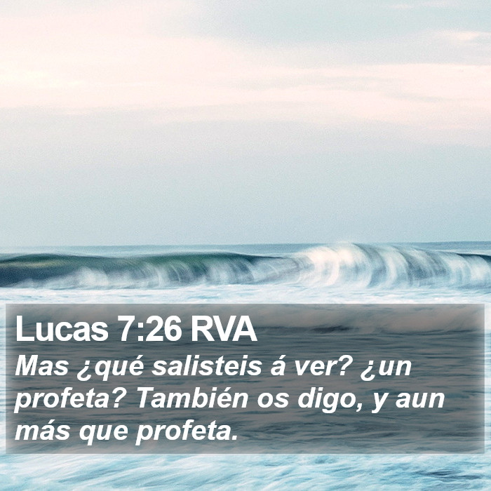 Lucas 7:26 RVA Bible Study