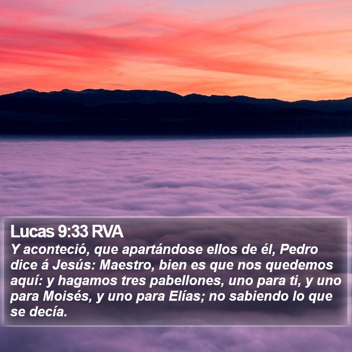 Lucas 9:33 RVA Bible Study