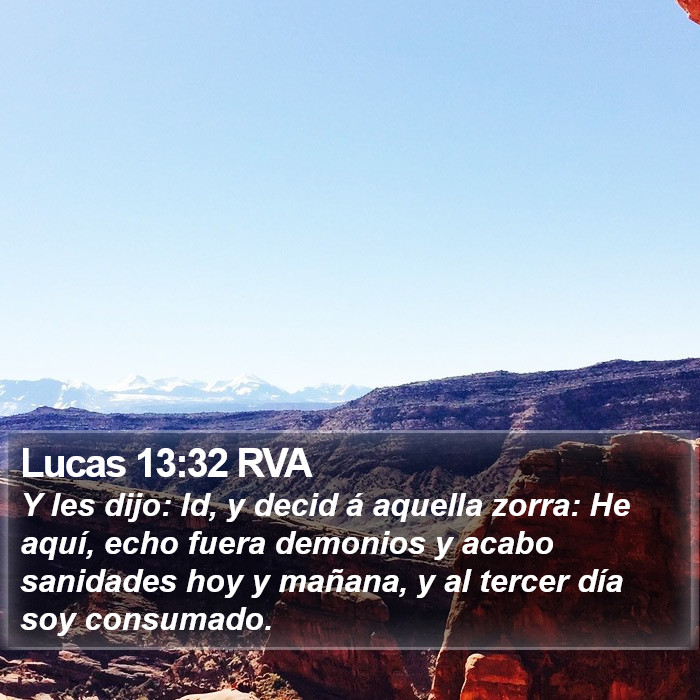 Lucas 13:32 RVA Bible Study