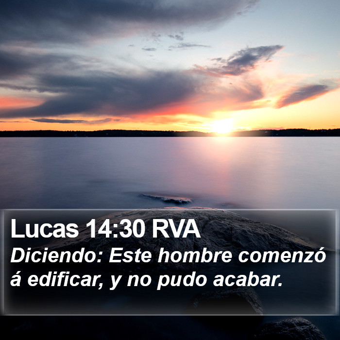 Lucas 14:30 RVA Bible Study