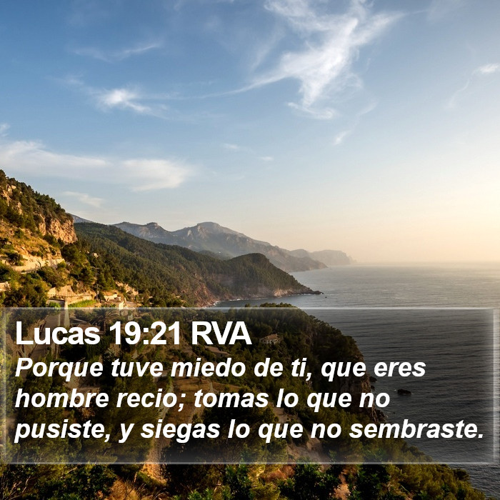 Lucas 19:21 RVA Bible Study