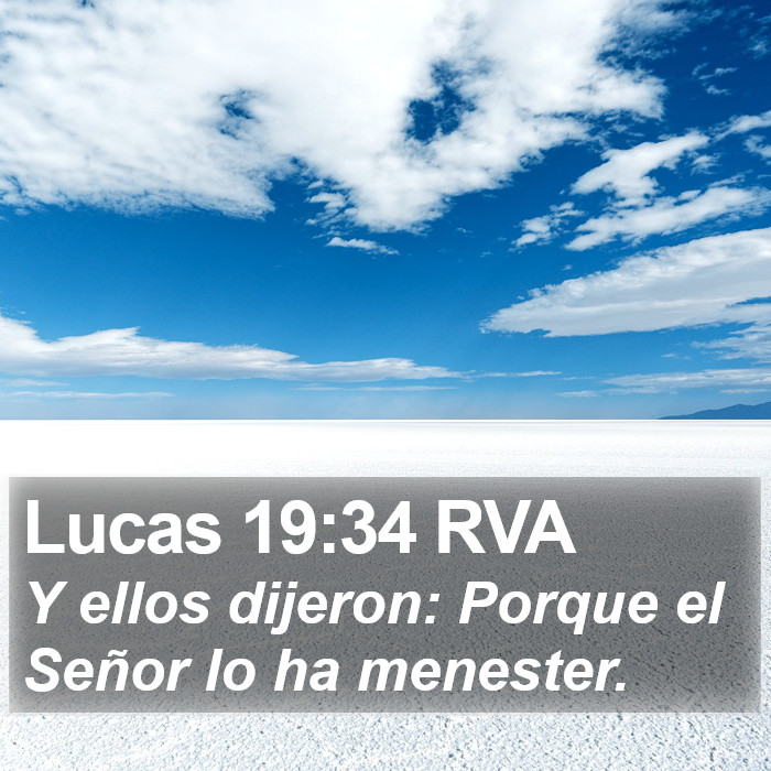 Lucas 19:34 RVA Bible Study