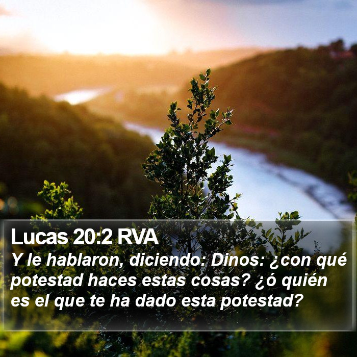 Lucas 20:2 RVA Bible Study