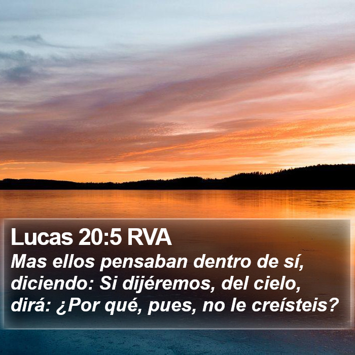 Lucas 20:5 RVA Bible Study