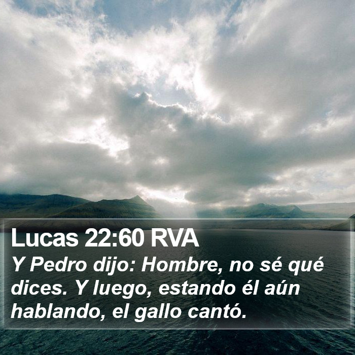 Lucas 22:60 RVA Bible Study