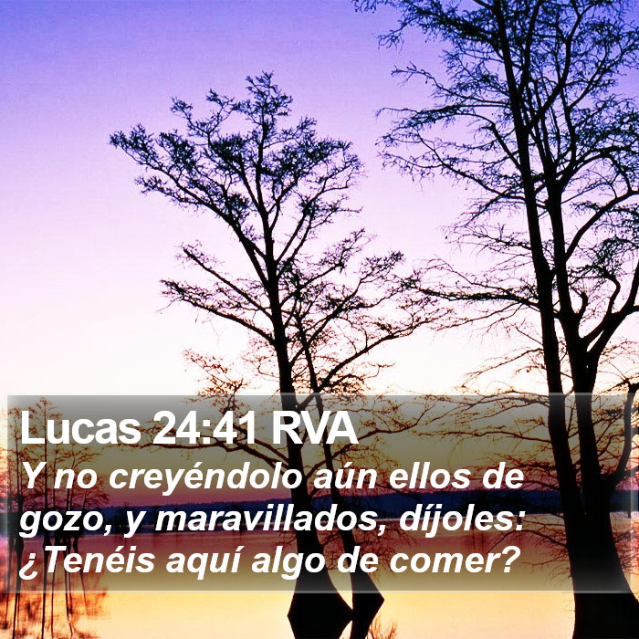 Lucas 24:41 RVA Bible Study