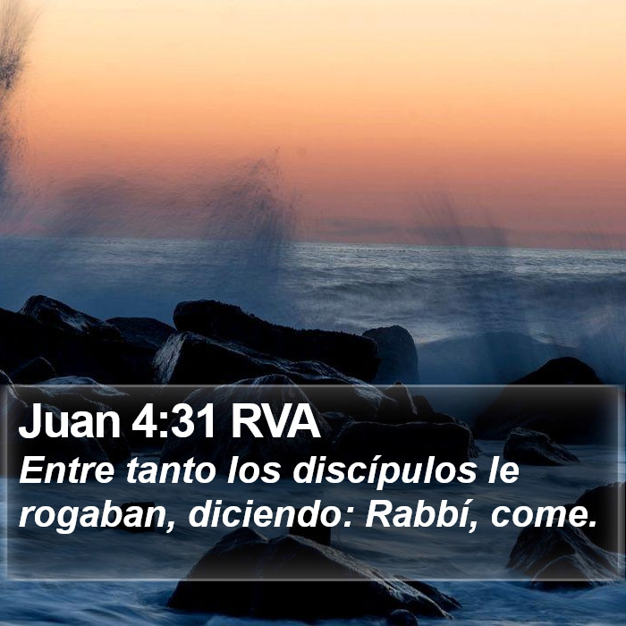 Juan 4:31 RVA Bible Study