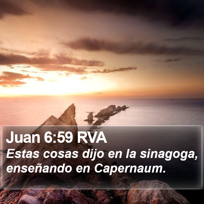 Juan 6:59 RVA Bible Study