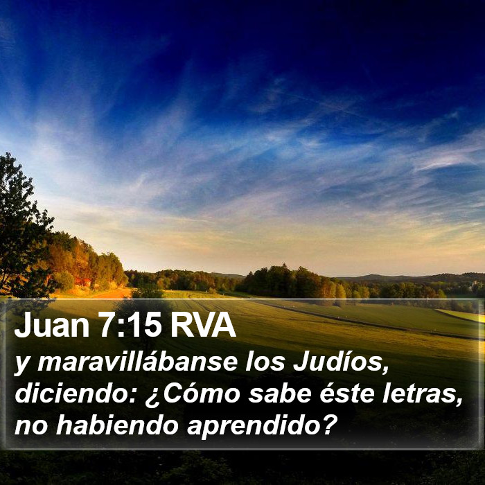 Juan 7:15 RVA Bible Study