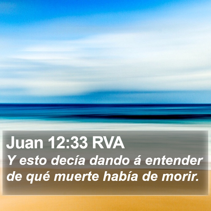 Juan 12:33 RVA Bible Study