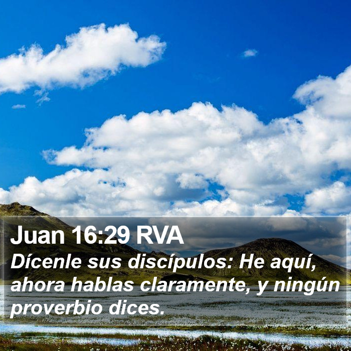 Juan 16:29 RVA Bible Study