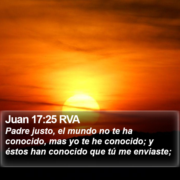 Juan 17:25 RVA Bible Study