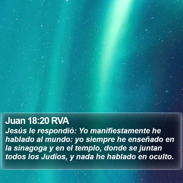 Juan 18:20 RVA Bible Study