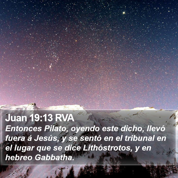 Juan 19:13 RVA Bible Study