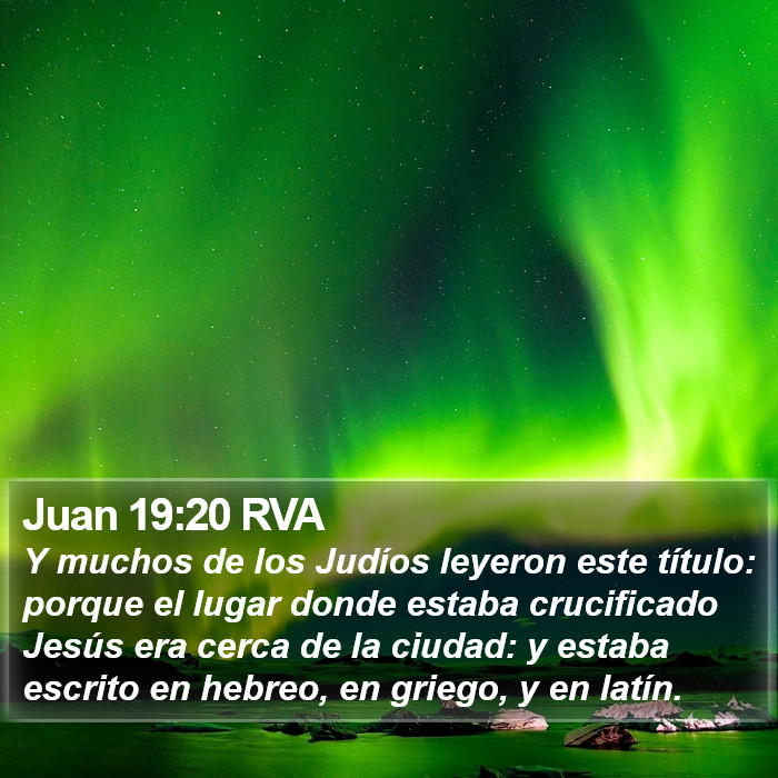 Juan 19:20 RVA Bible Study